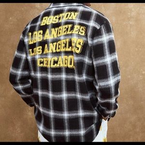 Cities design button down shirt